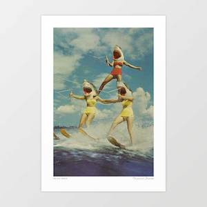 Animals: 'On evil beach' Art Print by Vertigo Artography