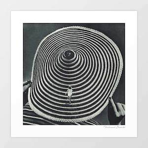 Black White: 'Inside Out' Art Print by Vertigo Artography