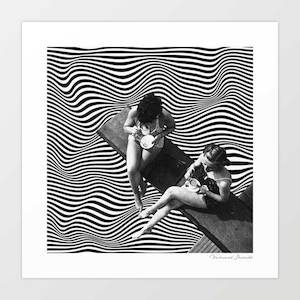 Black White: 'Universal BFF' Art Print by Vertigo Artography