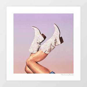 Fashion: 'These Boots - Glitter Miami Vibes' Art Print by Vertigo Artography