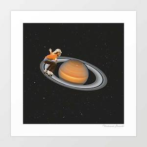 'Saturn skating' Art Print by Vertigo Artography