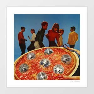 'Pizza a'la Disco' Art Print by Vertigo Artography