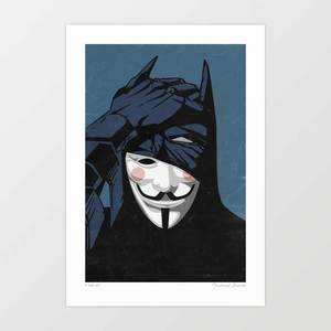 'V for Bat' Art Print by Vertigo Artography | Surreal Dark Graphic Pop&hellip;