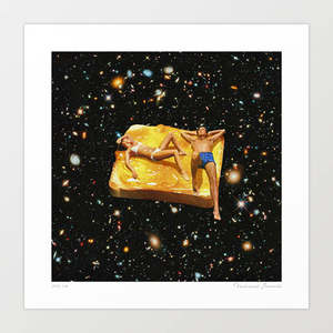 'Space Jam' Art Print by Vertigo Artography | Surreal Cosmic Toast Sun&hellip;