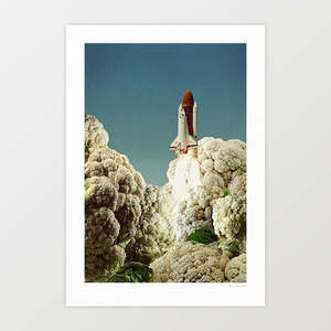 'Houston We Have Cauliflower' Art Print by Vertigo Artography | Surrea&hellip;