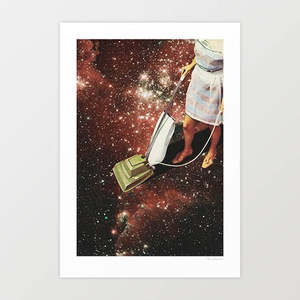 'Star-dust' Art Print by Vertigo Artography | Surreal Retro Housewife &hellip;