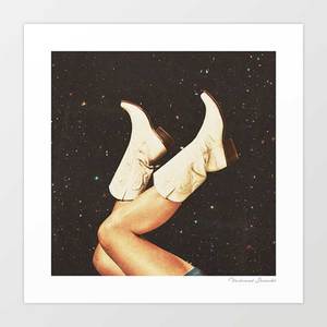 'These Boots - Space' Art Print by Vertigo Artography | Cowgirl Core W&hellip;