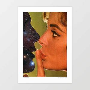 'Lust in Space' Art Print by Vertigo Artography | Surreal Cosmic Love &hellip;