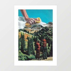 'Rub-A-Dub Ridge' Art Print by Vertigo Artography | Surreal Retro Moun&hellip;