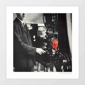 'Reel Mince' Art Print by Vertigo Artography | Surreal Vintage Cinema &hellip;