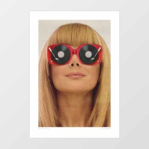 'Red Vinyl Sunglasses' Art Print by Vertigo Artography | Surreal Retro&hellip;