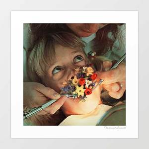 'Oral Floral' Art Print by Vertigo Artography | Surreal Dental Floral &hellip;