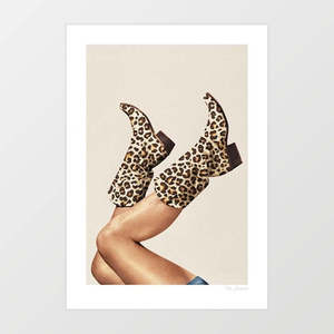 'These Boots - Leopard Print' Art Print by Vertigo Artography | Cowgir&hellip;