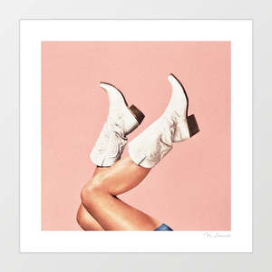 'These Boots - Peach/Pink' Art Print by Vertigo Artography | Cowgirl C&hellip;