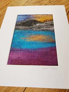 Lake Tekapo at Night, Landscape Collection, Wool Painting 10 x 8 inch