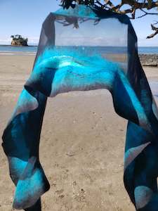 Turquoise scarf in ocean colors, simple pattern, the addition to the dress, jack&hellip;