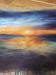 Sunset New Zealand, Landscape Collection, Wool and Silk Painting 10 x 8 inch
