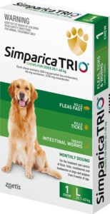 Products: Simparica for Dogs 20–40kg Vet Flea Treatment NZ