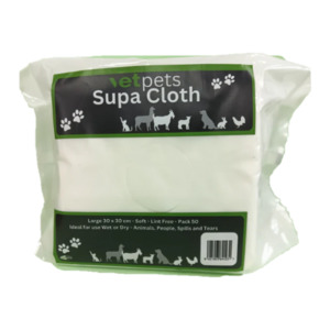 VetPets Supa Cloths – Disposable Hygiene Cloths (Pack of 50)