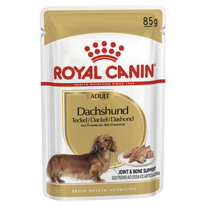 Products: Royal Canin Dachshund Adult Dog Food Pouches 85gm x12