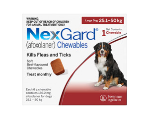 Products: Nexgard Chewable Large Dog 25.1-50kg