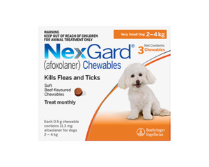 Nexgard Chewable Extra Small Dog 2-4kg