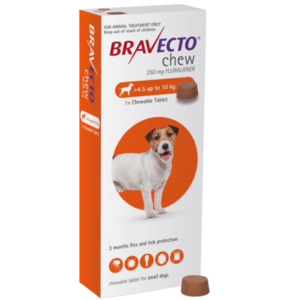 Products: Bravecto Small Dog Flea Treatment 4.5-10kg Chew