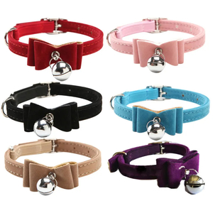 Cats: Bowtie Velvet Leather Collar