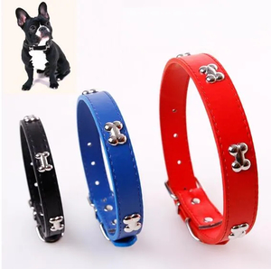 Dogs: Dog Leather Collar Bone Design