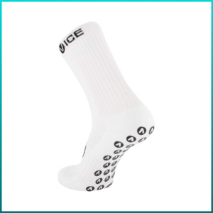 Socks: Grip Socks - White Crew