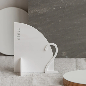 Products: Modern White Table numbers