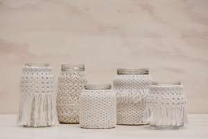 Products: Macrame Tea light Jar