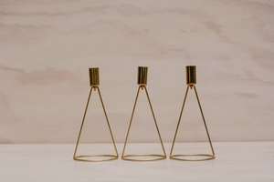 Products: Gold Triangle Candle Holder