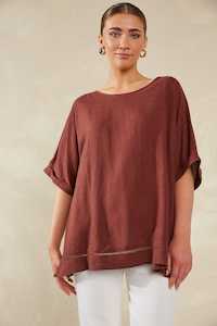 Preorders Haven: Florence Relaxed Top - Espresso