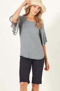 Shorts: GEMMA  COTTON RICH SHORT NAVY