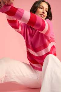 Florida Stripe Jumper - Pink