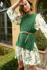 Isle Of Mine: Luna Knit Vest - Pine