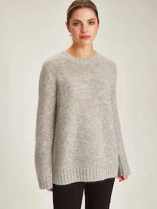 Caroline Sills: Aspen Sweater - Silver Birch