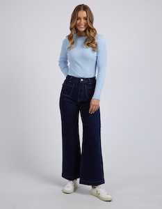 Jeans: SARAH WIDE LEG JEAN INDIGO DENIM