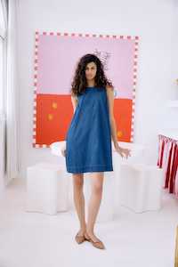 Melenia Denim Tank Dress - Indigo