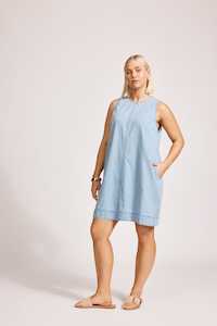 Eb Ive: Melenia Denim Tank Dress - Denim