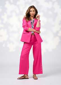 Outerwear: Willa Blazer Fuchsia