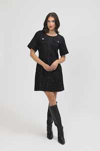 Seeking Lola: Coco Dress Black Texture