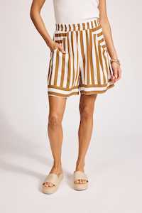 Treville Stripe Short - Caramel