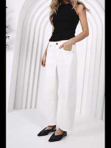 Monaco: Toni Barrel Jean White