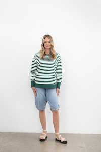 Stripe Sweat Green
