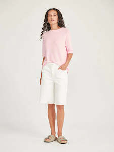 Caroline Sills: Echo Knit Tee Pink Sorbet