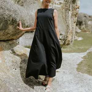 Anna Drop Waist Dress  Black
