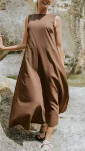 Anna Drop Waist Dress Cocoa