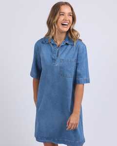 Sale: Monte Shirt Dress Mid Blue